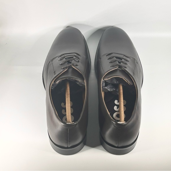 NEW BOSS LEATHER DERBY SHOES DARK BROWN SIZE 9.5US/8.5UK main image 5